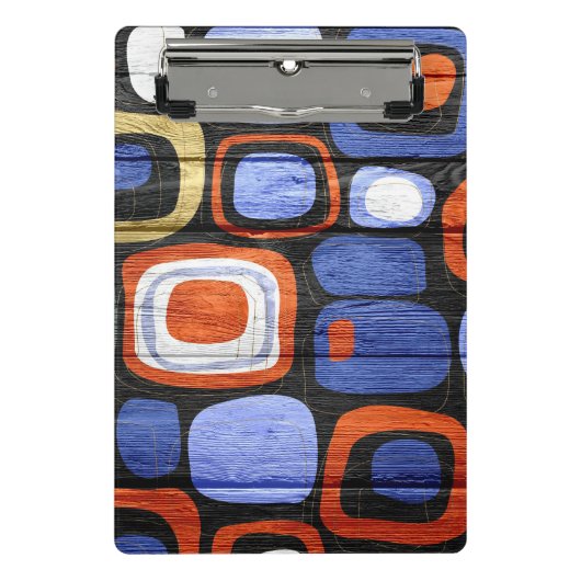 Mini Porte-bloc Style moderne Abstrait Pastel Bois (Devant)