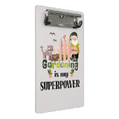 Mini Porte-bloc Superpuissance du jardin, jardinier mignon (Incliné)