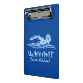 Mini Porte-bloc Swim Coach Piscine Nom personnalisé (Angle2)