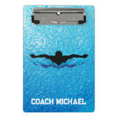 Mini Porte-bloc Swim Coach Piscine Nom personnalisé (Devant)