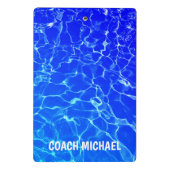Mini Porte-bloc Swim Coach Piscine Nom personnalisé (Dos)