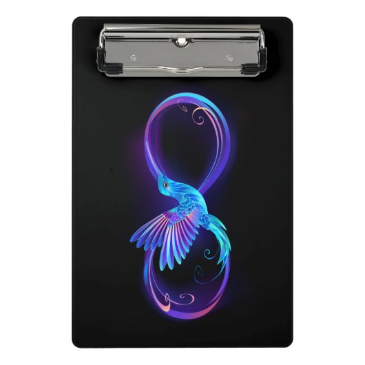Mini Porte-bloc Symbole de Neon Infinity par Glowing Hummingbird (Devant)