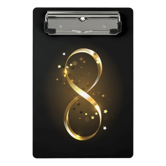 Mini Porte-bloc Symbole d'infini doré (Devant)