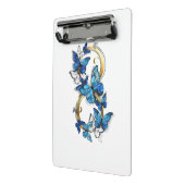 Mini Porte-bloc Symbole infini de papillons Morpho bleus (Angle2)
