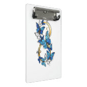 Mini Porte-bloc Symbole infini de papillons Morpho bleus (Incliné)