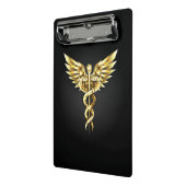 Mini Porte-bloc Symbole Polygonal Or Caduceus (Angle2)
