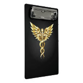 Mini Porte-bloc Symbole Polygonal Or Caduceus (Incliné)