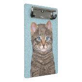Mini Porte-bloc Tabby Gris Peinture Chat - Cute Original Art Chat (Incliné)