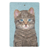 Mini Porte-bloc Tabby Gris Peinture Chat - Cute Original Art Chat (Dos)