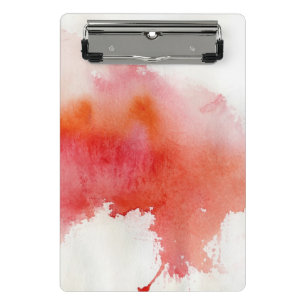 Mini Porte-bloc Tache rouge, peint à la main abstrait d'aquarelle