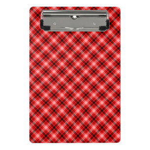 Mini Porte-bloc Tartan noir rouge À damiers Motif plaid-24899