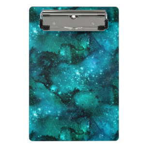 Mini Porte-bloc Teal Galaxy Series Design 6