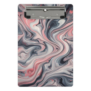 Mini Porte-bloc Teintes tourbillonnantes de rose, gris et blanc