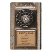 Mini Porte-bloc Téléphone antique rotatif payant rude (Dos)