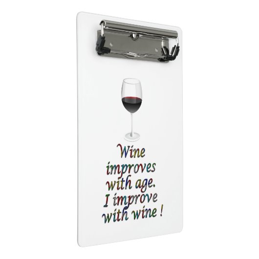 Mini Porte-bloc Texte drôle de vin (Incliné)