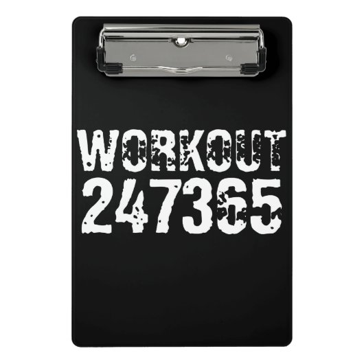 Mini Porte-bloc Texte usé et rayé Workout 247365 blanc (Devant)