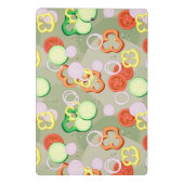 Mini Porte-bloc Texture avec des tranches de légumes (Dos)