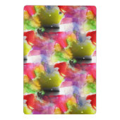 Mini Porte-bloc Texture de conception rouge, aquarelle jaune (Dos)