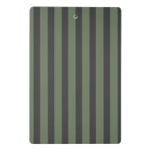 Mini Porte-bloc Tic vert olive rayé moderne (Dos)