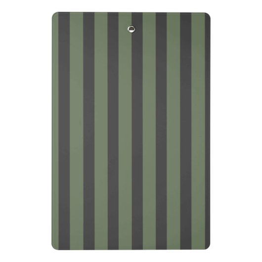 Mini Porte-bloc Tic vert olive rayé moderne (Dos)