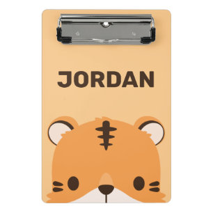 Mini Porte-bloc Tigre mignon avec nom personnalisé