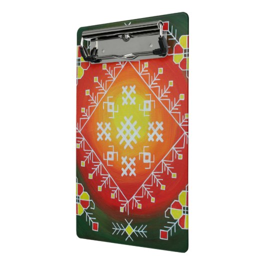 Mini Porte-bloc Traditional Latvian folk art with symbols painting (Angle2)