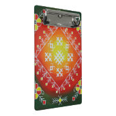 Mini Porte-bloc Traditional Latvian folk art with symbols painting (Incliné)