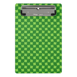 Mini Porte-bloc Trèfle Vert Paillettes