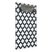 Mini Porte-bloc Trellis blanc et noir, treillis, Quatrefoil (Incliné)