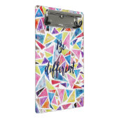 Mini Porte-bloc triangles géométriques motif "être différent" (Incliné)