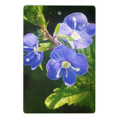 Mini Porte-bloc Trois fleurs bleues (Dos)