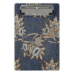 Mini Porte-bloc Tulipe Saules Motif Bleu Floral de William Morris