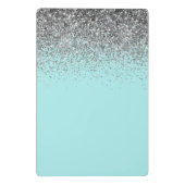Mini Porte-bloc Turquoise Aqua Blue Silver Parties scintillant Gir (Dos)