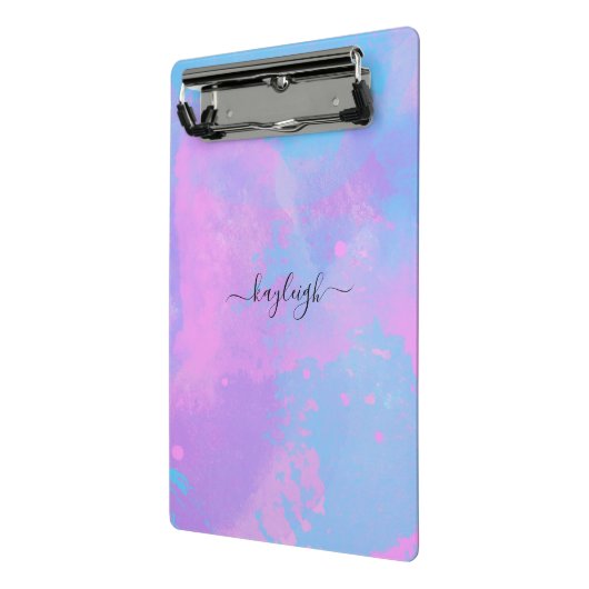 Mini Porte-bloc Turquoise rose Abstrait (Angle2)