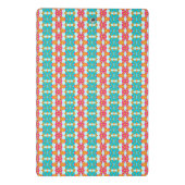 Mini Porte-bloc Turquoise Sarcelle Orange Moderne Azteque Nom Pers (Dos)