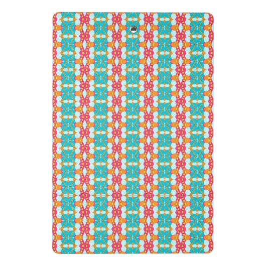 Mini Porte-bloc Turquoise Turquoise Orange Moderne Aztec Nom perso (Dos)
