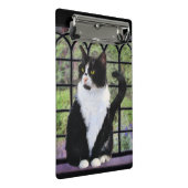 Mini Porte-bloc Tuxedo Chat dans la peinture de fenêtre Art animal (Incliné)