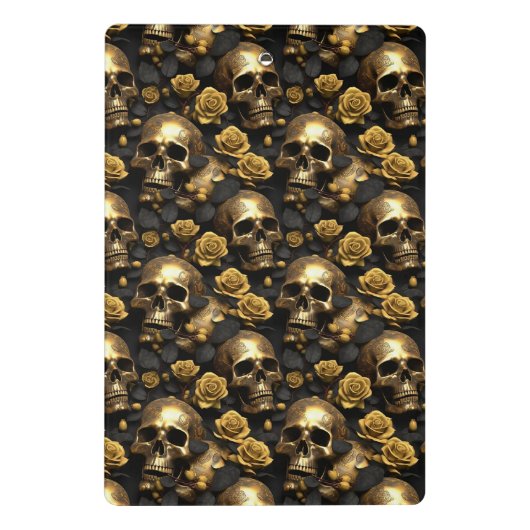 Mini Porte-bloc Un crâne et une série Rose 8 (Dos)