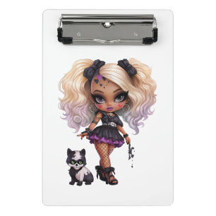 Mini Porte-bloc Une collection de dessins Halloween de fille migno