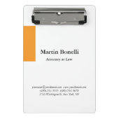 Mini Porte-bloc Unique Classique Simple Orange & Blanc (Devant)