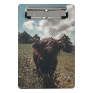 Mini Porte-bloc Vache écossaise de la région montagneuse noire pât