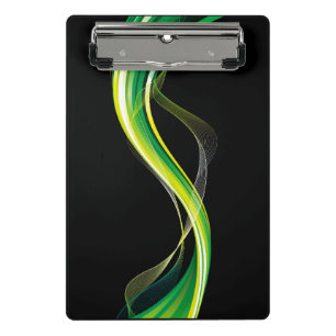 Mini Porte-bloc Vague Verticale Verte Résumé Design-34534