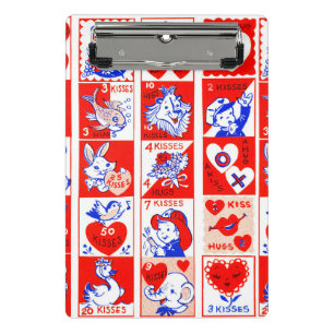 Mini Porte-bloc Valentine Retro Love Hugs Motif