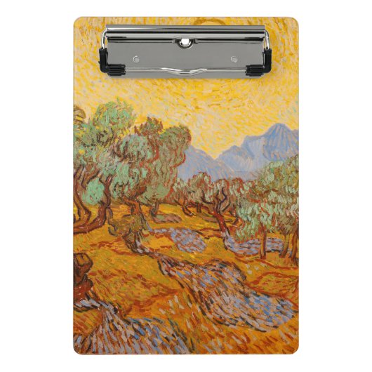 Mini Porte-bloc Van Gogh Olive Trees Soleil Jaune Ciel (Devant)