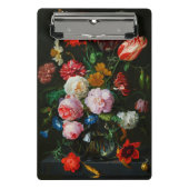 Mini Porte-bloc Vase de verre avec des fleurs (Devant)