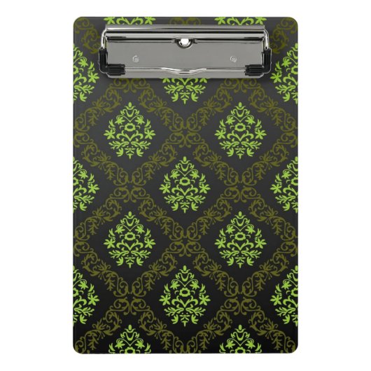 Mini Porte-bloc Vert floral de papier peint (Devant)