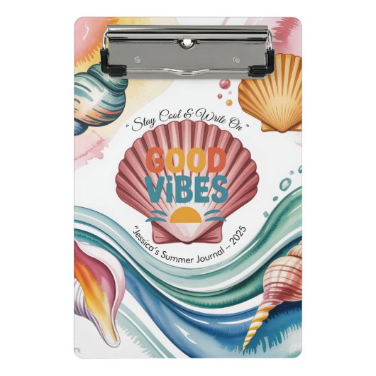 Mini Porte-bloc Vibes d'été Retro Beach Illustration (Devant)