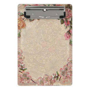 Mini Porte-bloc Vintage Floral Roses Antique Girly Belle
