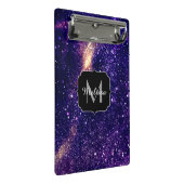 Mini Porte-bloc Violet violet galaxie abstraite Monogramme personn (Incliné)