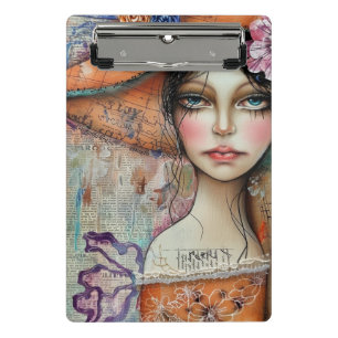 Mini Porte-bloc Visage de collage de scrapbook vintage (10)